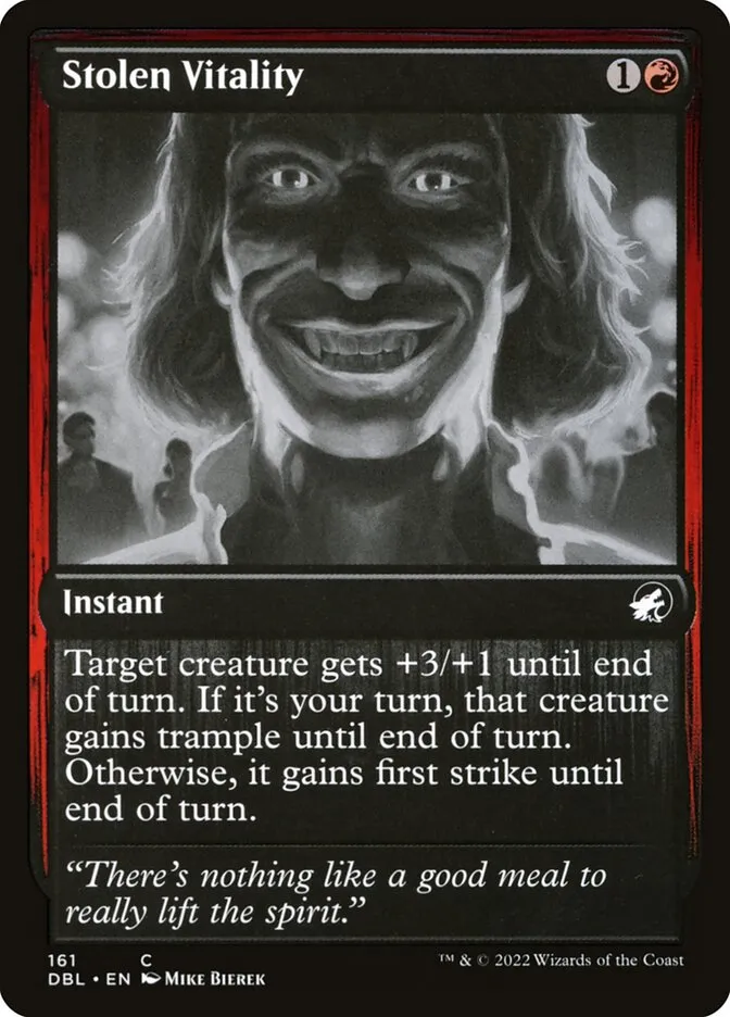 2022 Innistrad: Double Feature Stolen Vitality #161 common card image
