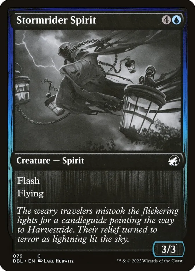 2022 Innistrad: Double Feature Stormrider Spirit common #79 common card image