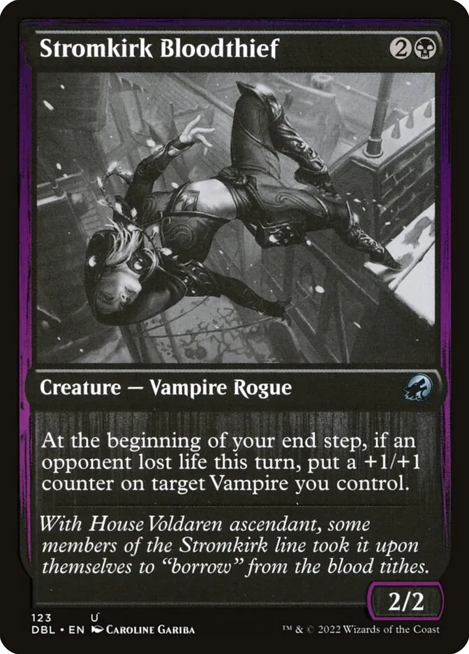 2022 Innistrad: Double Feature Stromkirk Bloodthief #123 uncommon card image