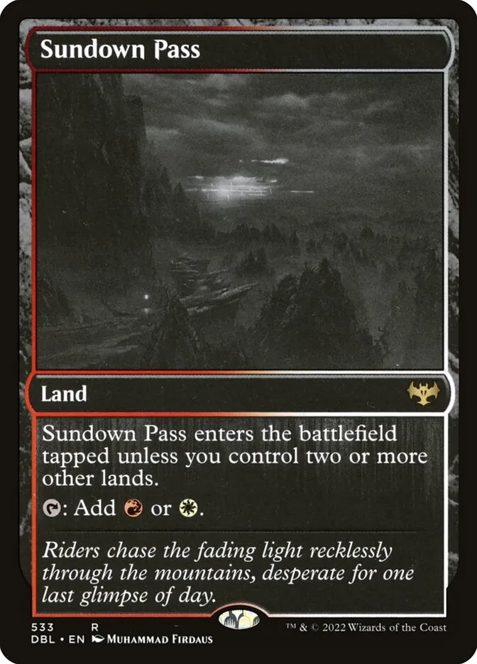2022 Innistrad: Double Feature Sundown Pass #533 rare card image