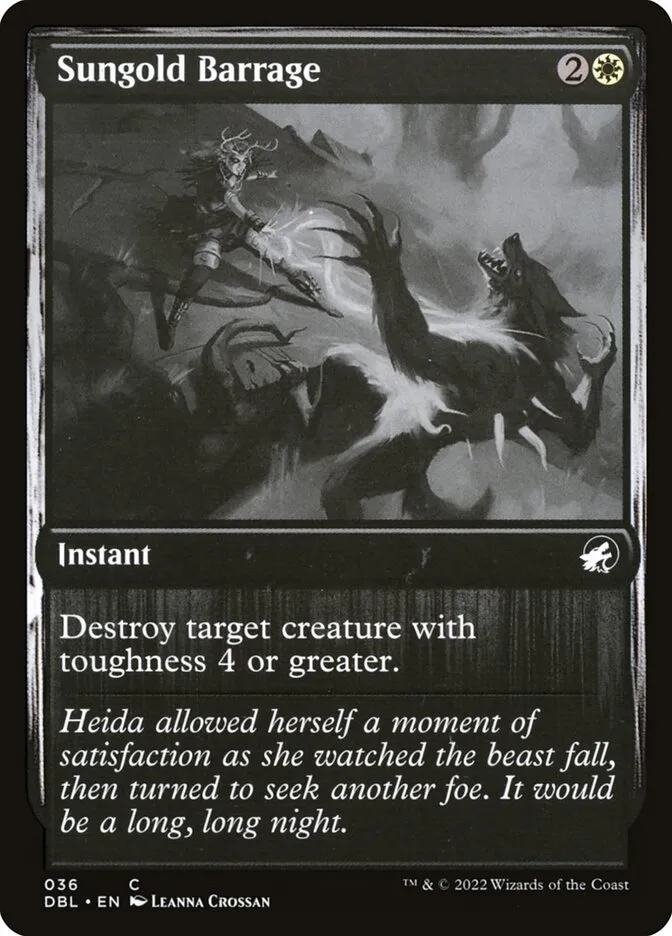 2022 Innistrad: Double Feature Sungold Barrage common #36 common card image