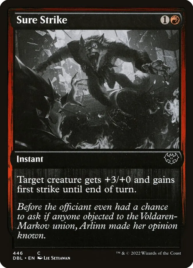 2022 Innistrad: Double Feature Sure Strike common #446 common card image