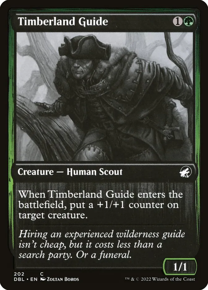 2022 Innistrad: Double Feature Timberland Guide common #202 common card image