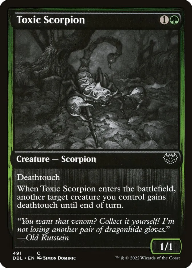 2022 Innistrad: Double Feature Toxic Scorpion #491 common card image