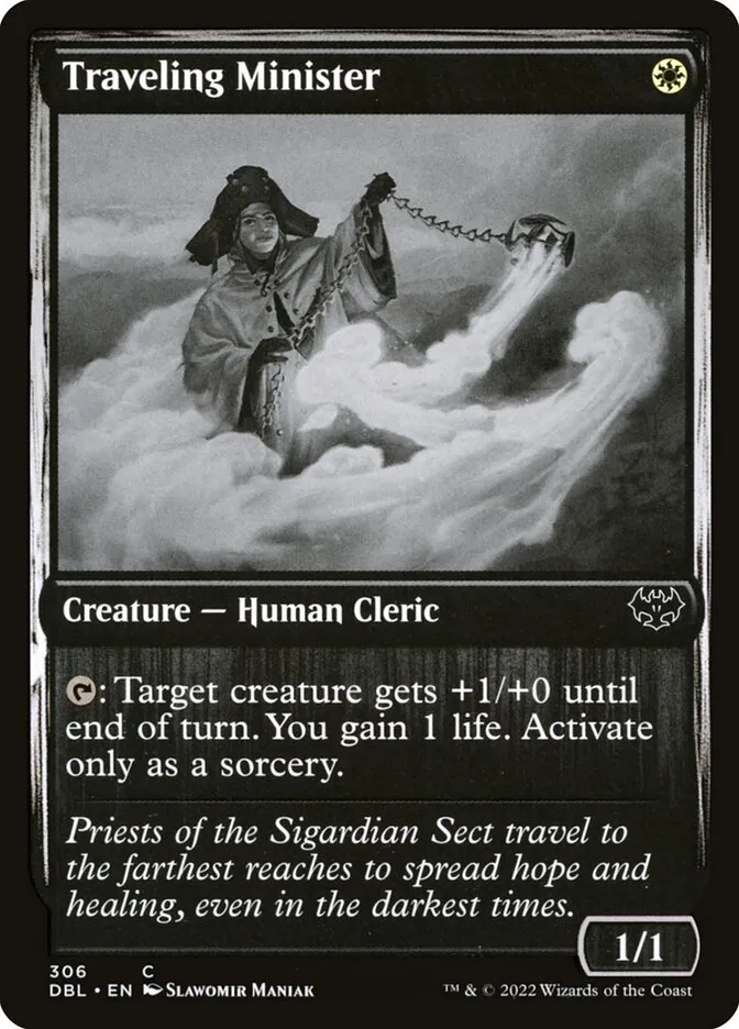 2022 Innistrad: Double Feature Traveling Minister #306 common card image