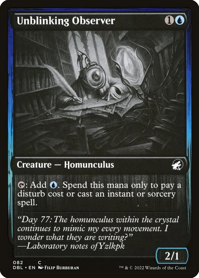 2022 Innistrad: Double Feature Unblinking Observer common #82 common card image