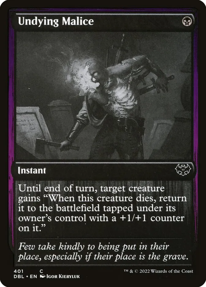 2022 Innistrad: Double Feature Undying Malice #401 common card image