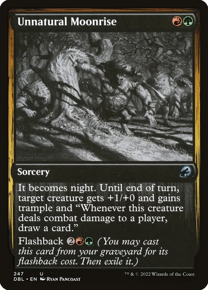 2022 Innistrad: Double Feature Unnatural Moonrise #247 uncommon card image