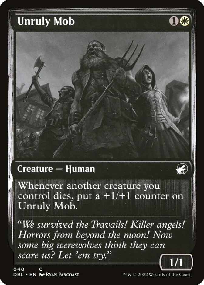 2022 Innistrad: Double Feature Unruly Mob common #40 common card image