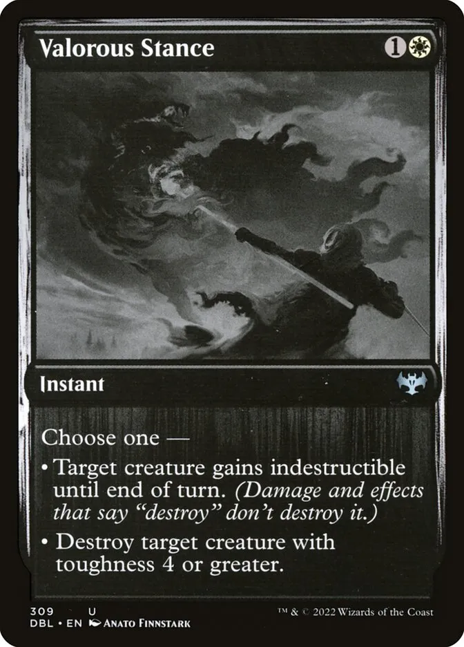 2022 Innistrad: Double Feature Valorous Stance #309 uncommon card image