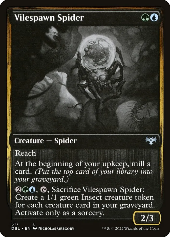 2022 Innistrad: Double Feature Vilespawn Spider #517 uncommon card image