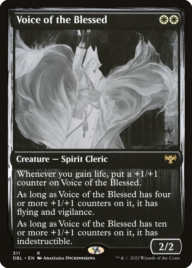 2022 Innistrad: Double Feature Voice of the Blessed #311 rare card image