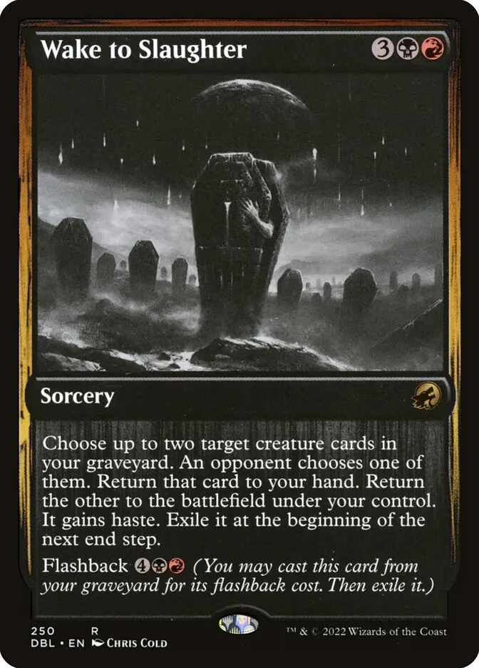 2022 Innistrad: Double Feature Wake to Slaughter #250 rare card image