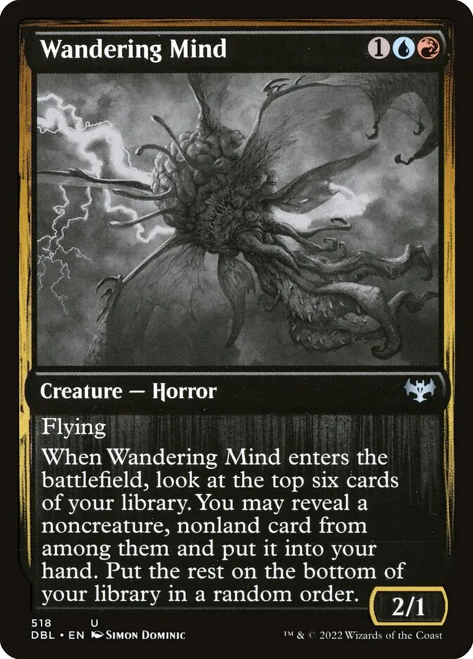 2022 Innistrad: Double Feature Wandering Mind #518 uncommon card image