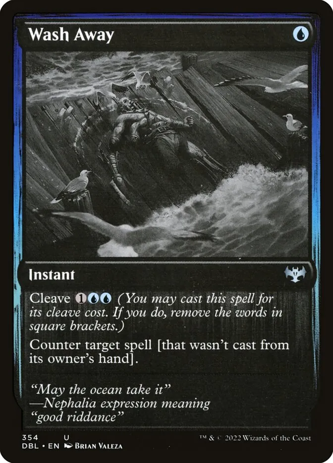 2022 Innistrad: Double Feature Wash Away [Foil] uncommon #354 uncommon card image