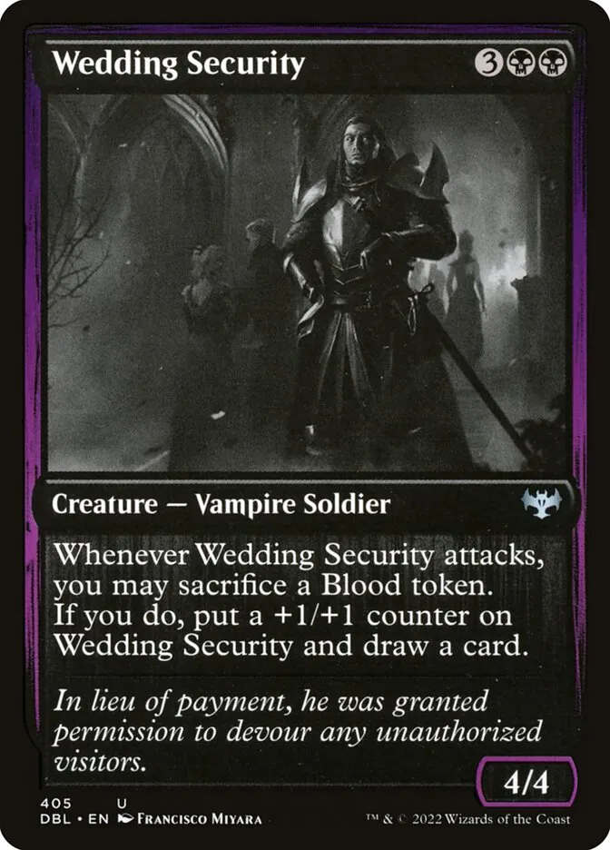 2022 Innistrad: Double Feature Wedding Security #405 uncommon card image