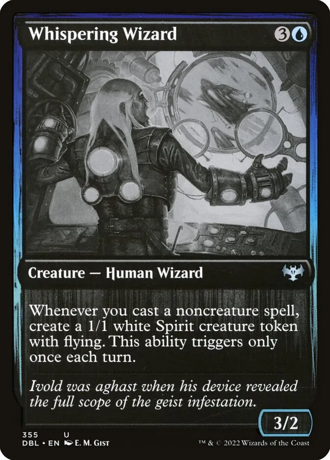 2022 Innistrad: Double Feature Whispering Wizard #355 uncommon card image