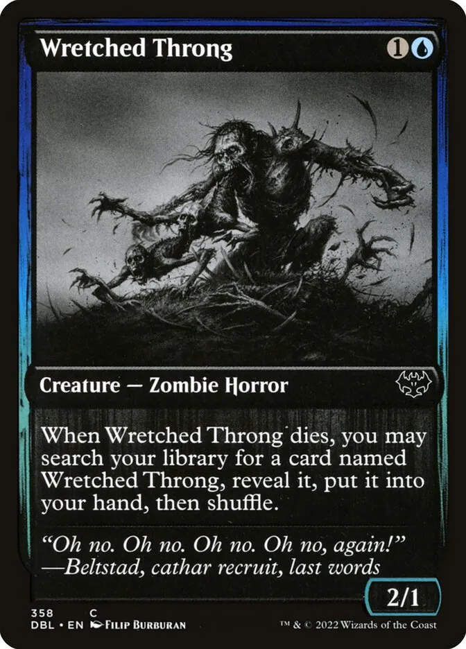 2022 Innistrad: Double Feature Wretched Throng #358 common card image