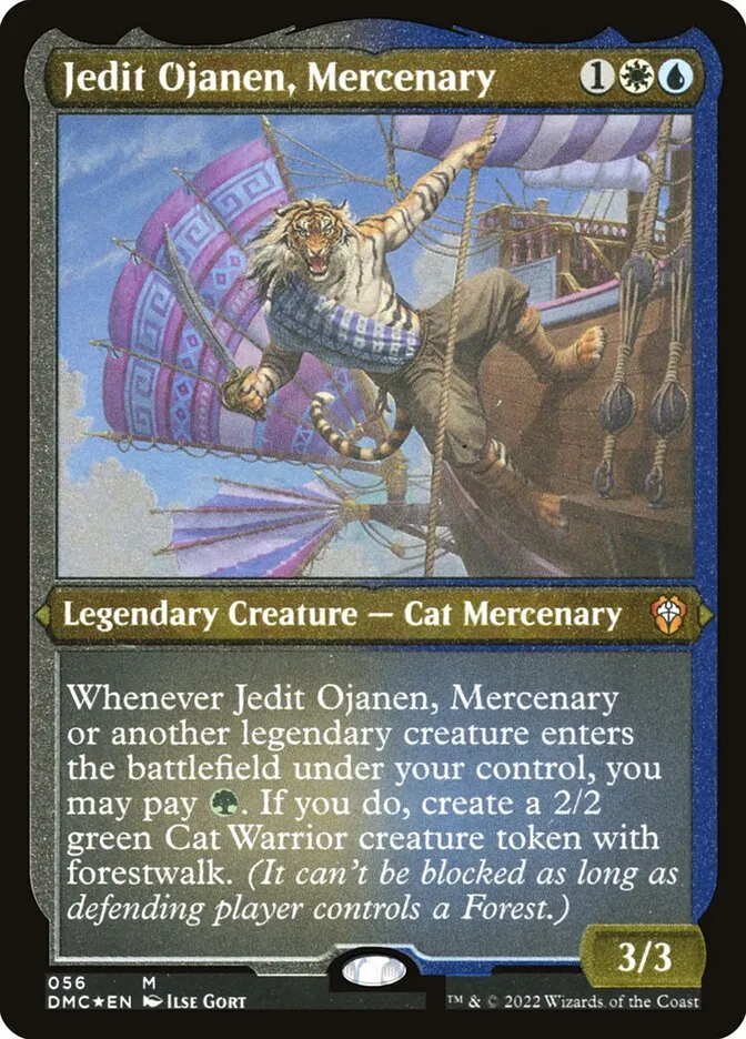 2022 Dominaria United Commander Jedit Ojanen, Mercenary #56 mythic card image