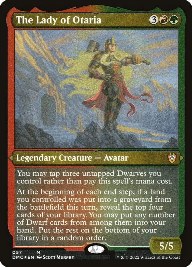 2022 Dominaria United Commander The Lady of Otaria #57 mythic card image