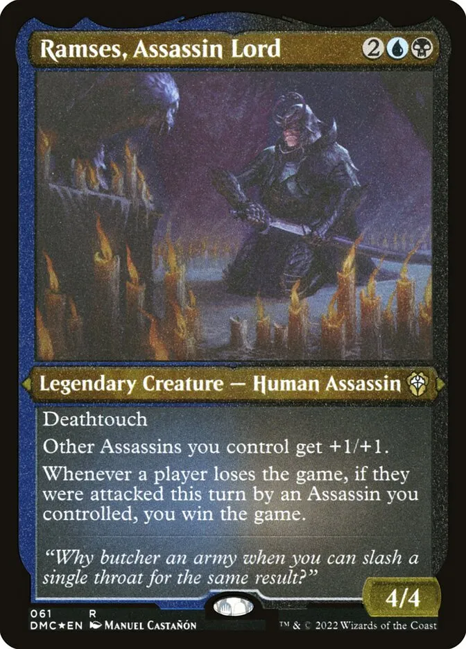 2022 Dominaria United Commander Ramses, Assassin Lord #61 rare card image