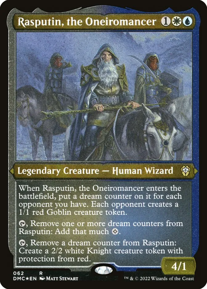 2022 Dominaria United Commander Rasputin, the Oneiromancer #62 rare card image