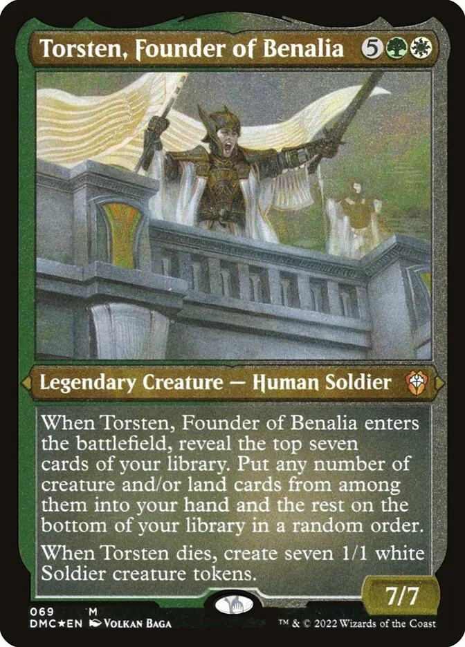 2022 Dominaria United Commander Torsten, Founder of Benalia #69 mythic card image