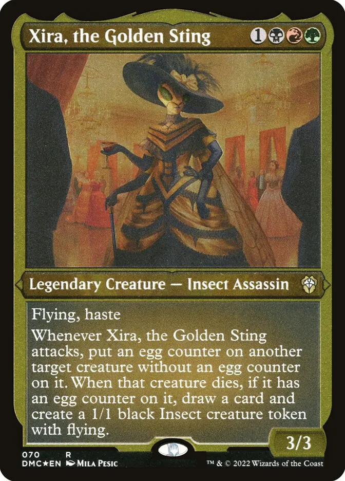 2022 Dominaria United Commander Xira, the Golden Sting #70 rare card image