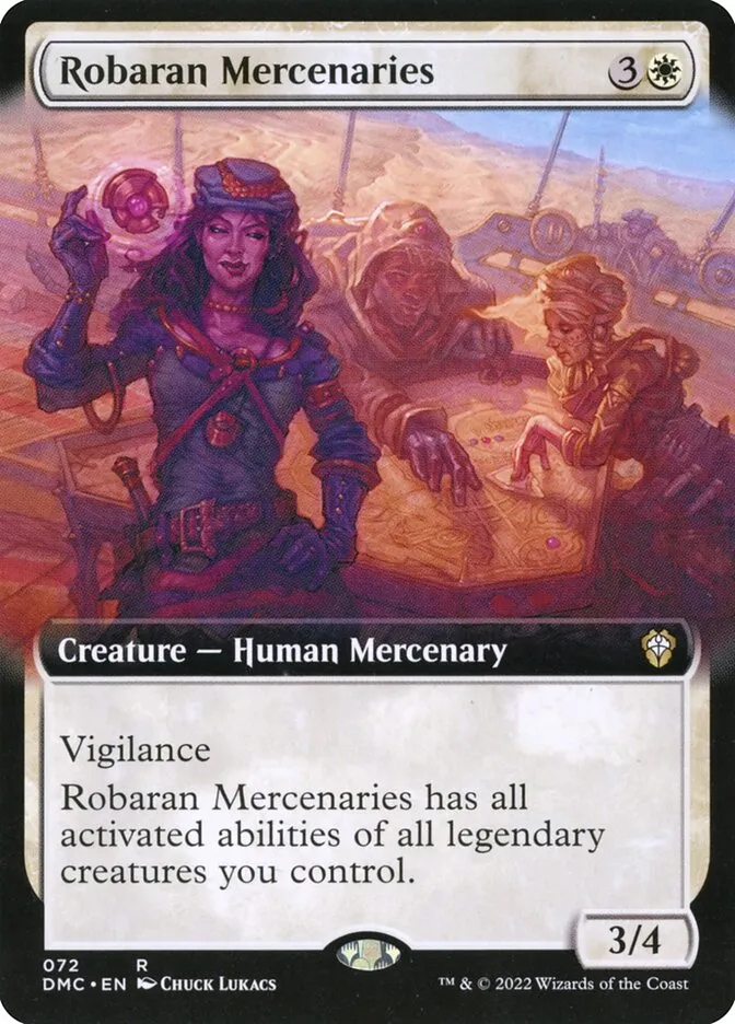 2022 Dominaria United Commander Robaran Mercenaries #72 rare card image
