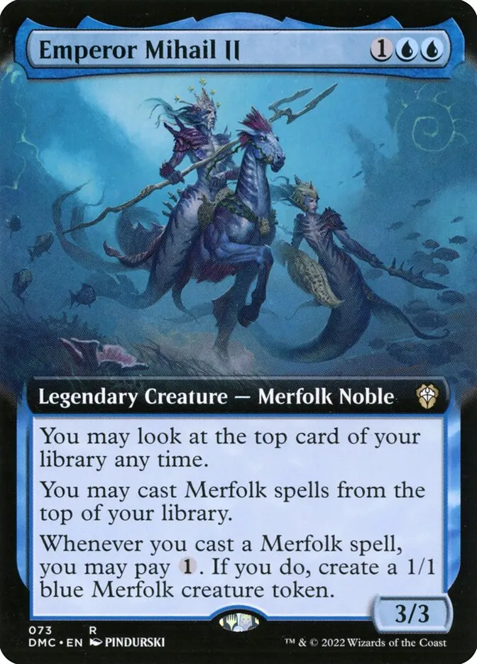 2022 Dominaria United Commander Emperor Mihail II #73 rare card image