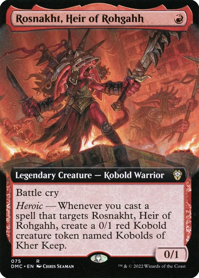 2022 Dominaria United Commander Rosnakht, Heir of Rohgahh #75 rare card image
