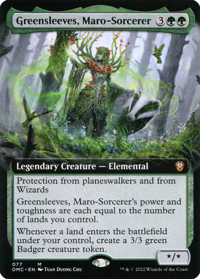 2022 Dominaria United Commander Greensleeves, Maro-Sorcerer #77 mythic card image