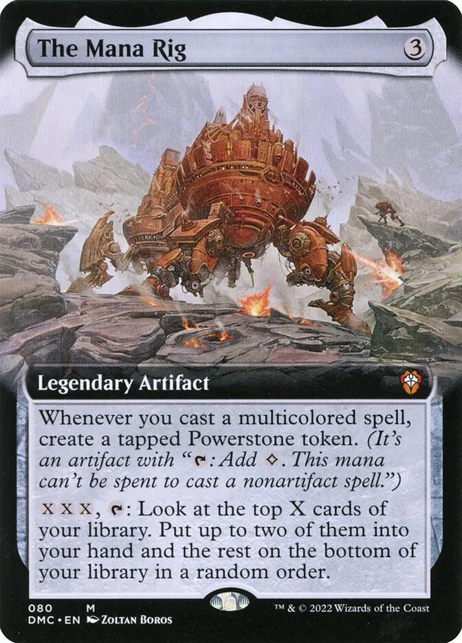 2022 Dominaria United Commander The Mana Rig #80 mythic card image