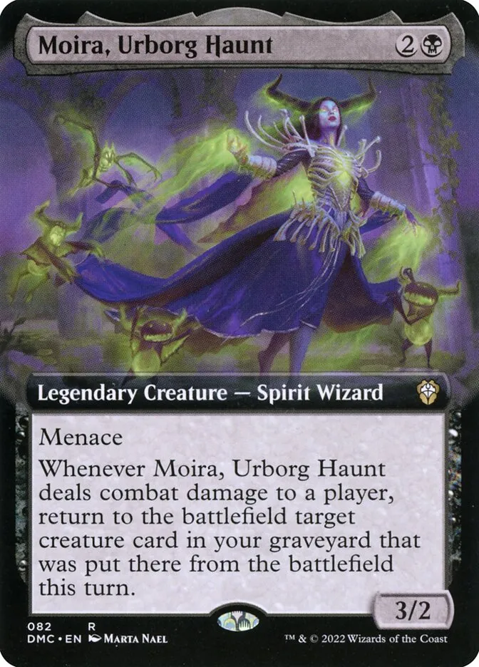 2022 Dominaria United Commander Moira, Urborg Haunt #82 rare card image