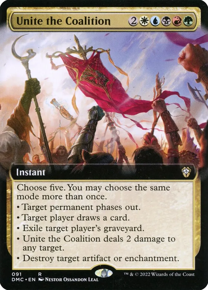 2022 Dominaria United Commander Unite the Coalition #91 rare card image