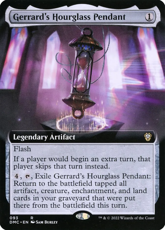 2022 Dominaria United Commander Gerrard's Hourglass Pendant #93 rare card image