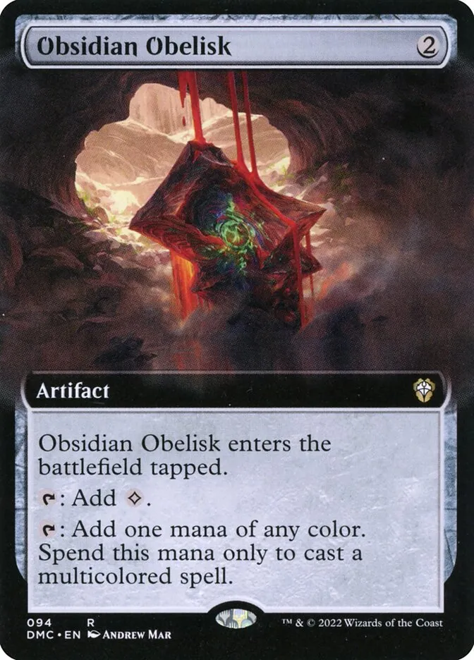2022 Dominaria United Commander Obsidian Obelisk #94 rare card image