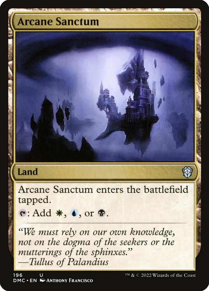 2022 Dominaria United Commander Arcane Sanctum #196 uncommon card image