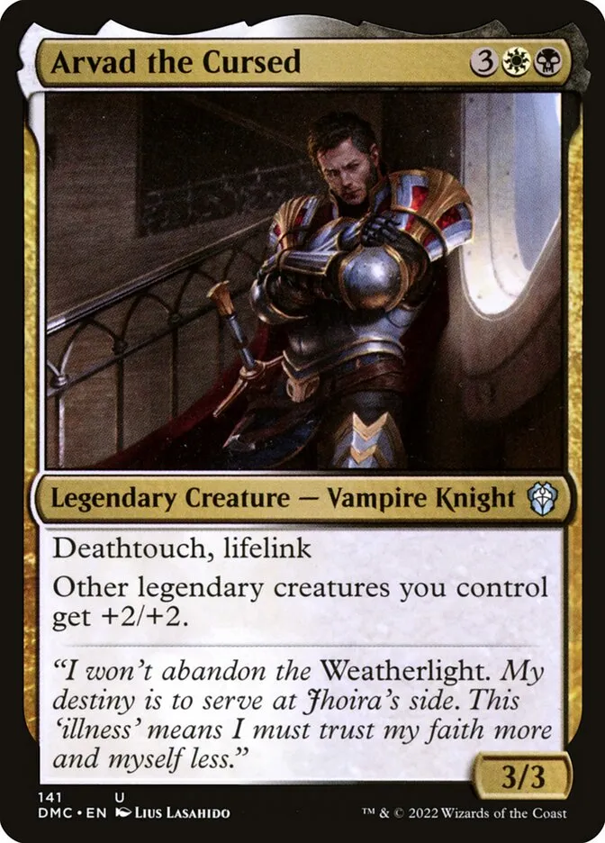 2022 Dominaria United Commander Arvad the Cursed #141 uncommon card image