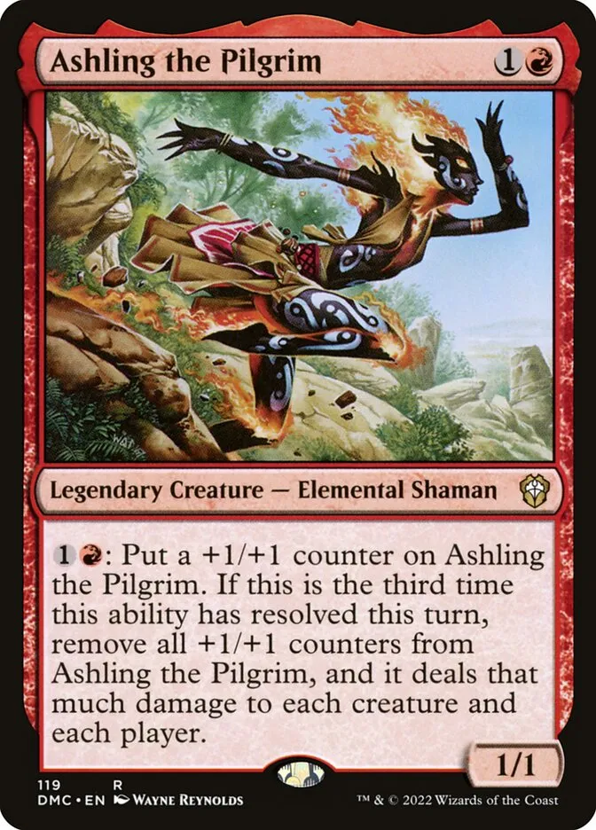 2022 Dominaria United Commander Ashling the Pilgrim #119 rare card image