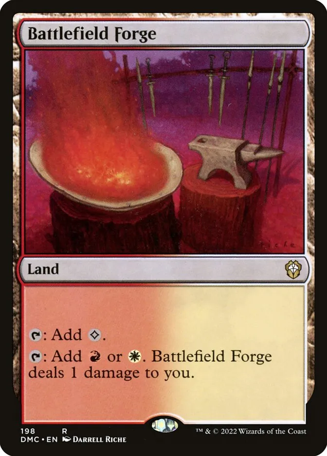2022 Dominaria United Commander Battlefield Forge #198 rare card image