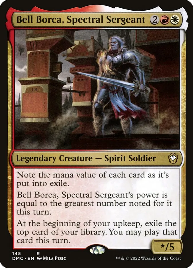 2022 Dominaria United Commander Bell Borca, Spectral Sergeant #145 rare card image