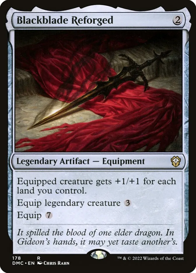 2022 Dominaria United Commander Blackblade Reforged #178 rare card image