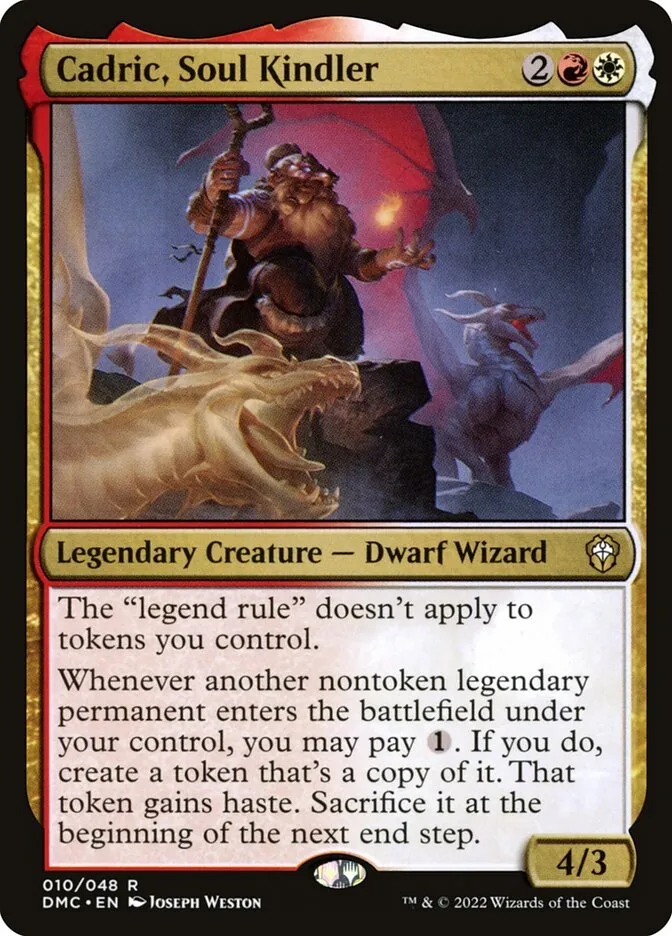 2022 Dominaria United Commander Cadric, Soul Kindler rare #10 rare card image