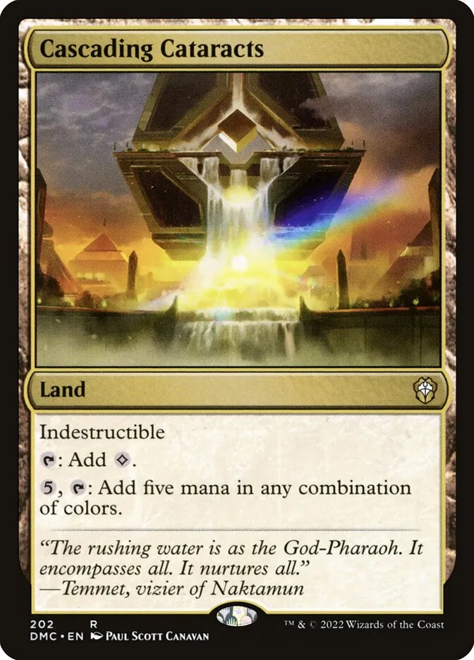 2022 Dominaria United Commander Cascading Cataracts #202 rare card image
