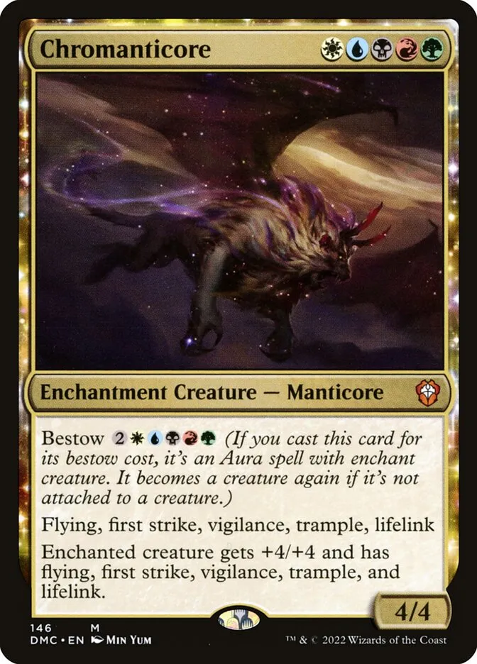 2022 Dominaria United Commander Chromanticore #146 mythic card image