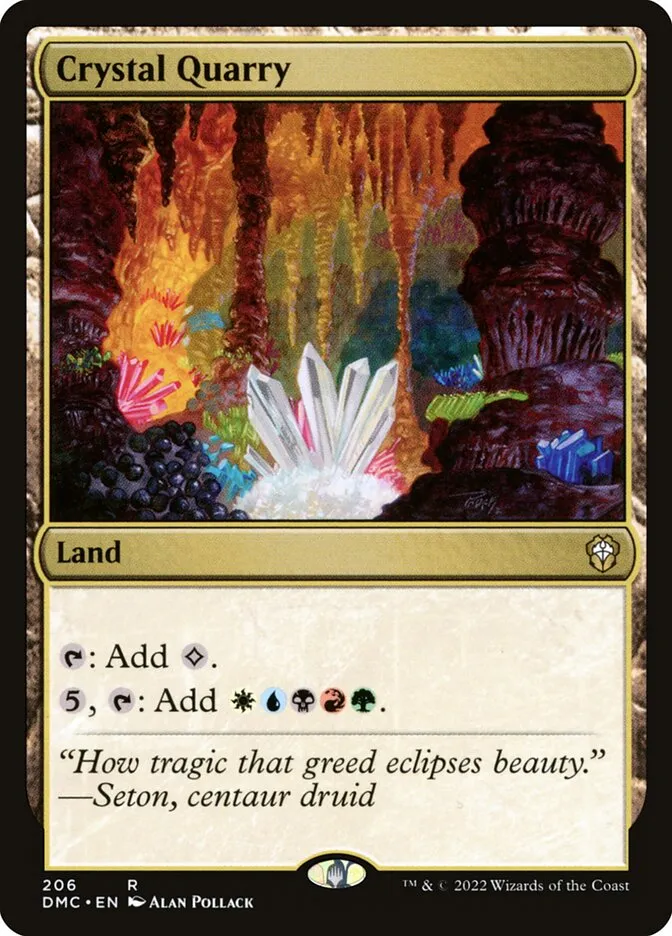 2022 Dominaria United Commander Crystal Quarry #206 rare card image