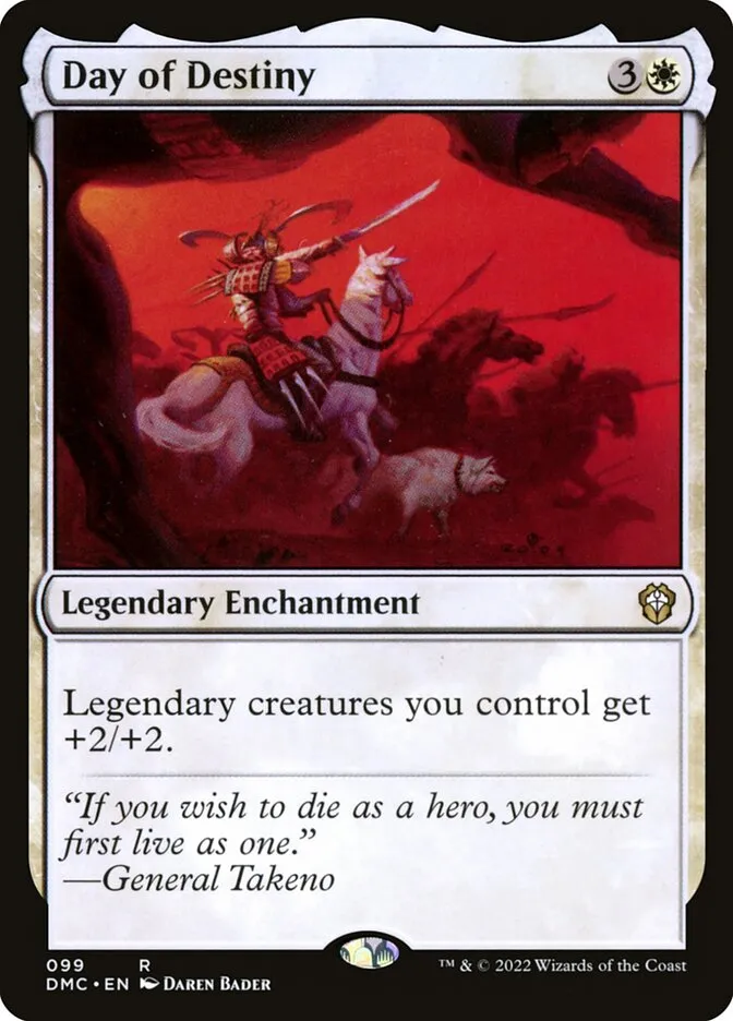 2022 Dominaria United Commander Day of Destiny #99 rare card image