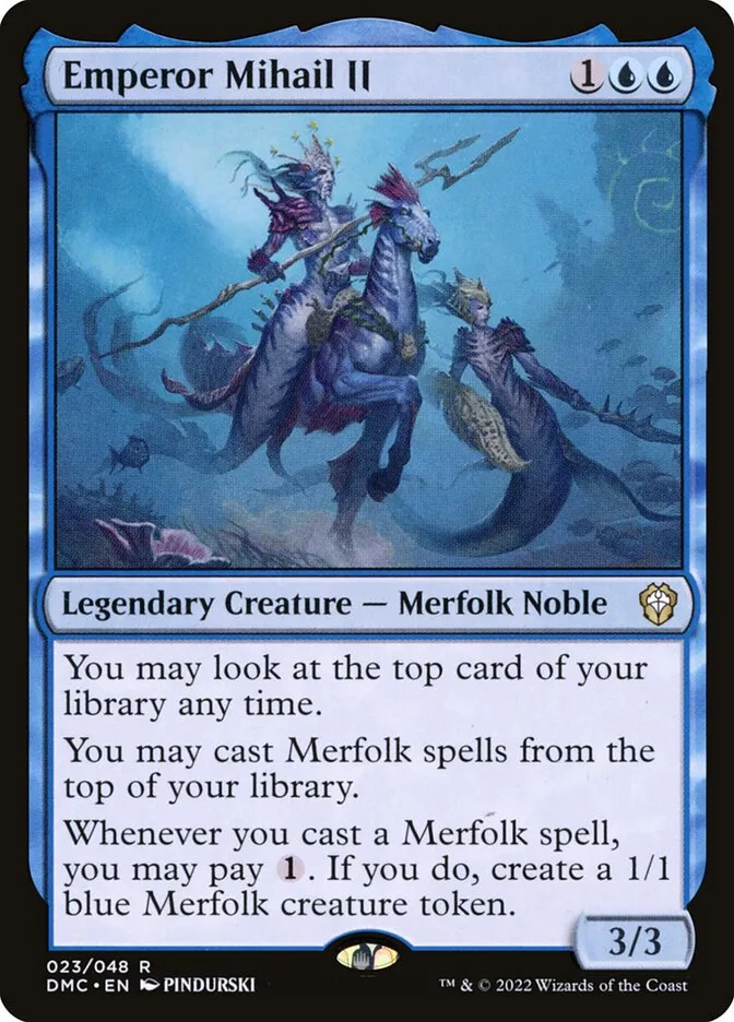 2022 Dominaria United Commander Emperor Mihail II rare #23 rare card image