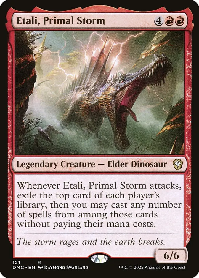 2022 Dominaria United Commander Etali, Primal Storm #121 rare card image